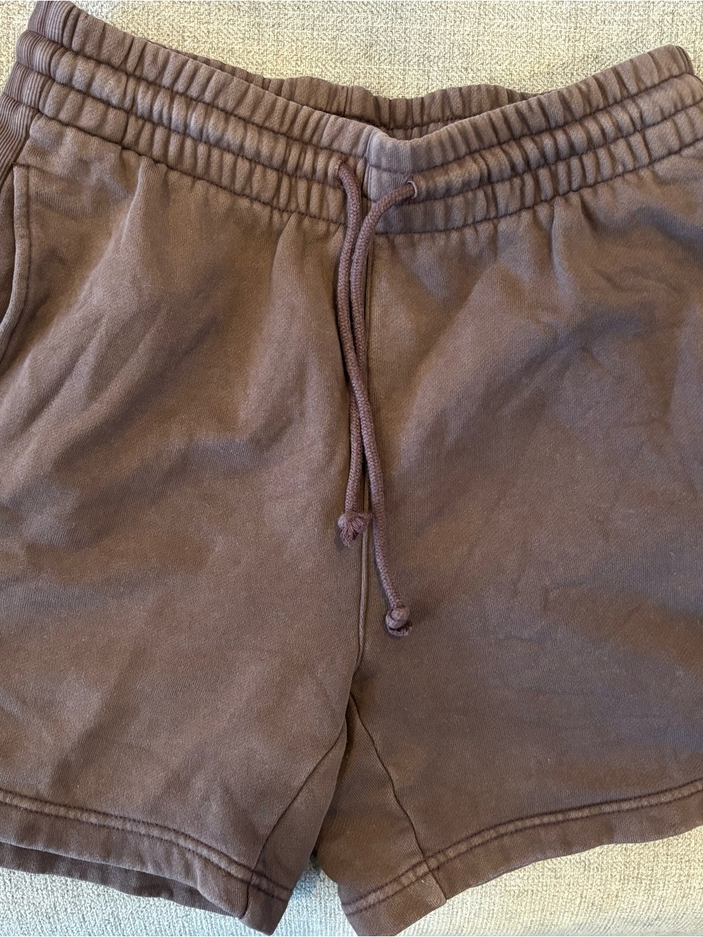 TNA Brown Boyfriend style lounge fleece short
